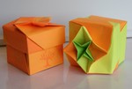 Recycled flyer boxes, type 1 and 2.