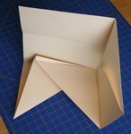 A unit showing the folding secrets.  This box is NOT square.