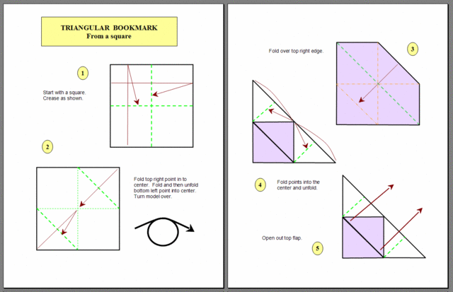 TRIANGULAR BOOKMARK - SQUARE-1