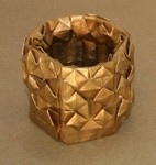 Tesselated box painted with gold paint.  Sept 2006