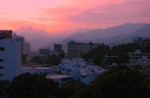 Sunset as seen from the hotel at Acapulco.