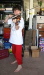 Sept 2006. Tristan has taken up the violin again.
