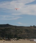 Peter coming in for a landing at Stinson Beach.