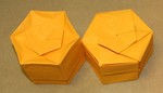 Two sheet hex box: top and bottom