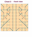 Hinged Lid Box (Version C)
Front View Crease Pattern.