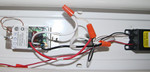 Head on.  The ICON relay switch is about the slightly larger than the electronic ballast, but smaller than the original ballast.  It fits nicely!