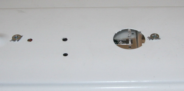 Another view of the outside and the button.