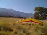 Where I landed after flying 50.1 miles from Walts Point, in Owens Valley.