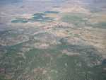 A view of the reservation from the air.  Our first turn point was above the air port.