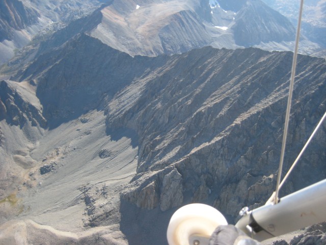 Working ridges on the Sierra side of the mountains.  I was at about 14,000 feet here.