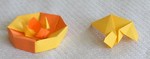 OCTAGONAL BOX LID: D04 

FROM:  4 square sheets in diamond orientation

VIEW: Outside of completed lid and completed unit from same perspective.