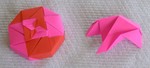 OCTAGONAL BOX LID: D07 

FROM:  4 square sheets in diamond orientation

VIEW: Outside of completed lid and completed unit from same perspective.